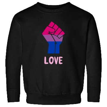 Discover Love Bisexual Pride Fist Design for Equality Sweatshirts