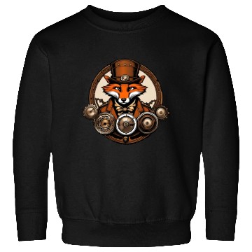 Discover Steampunk Fox / Animal / Bronze / Old School Sweatshirts