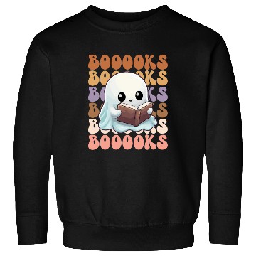 Discover Cute Ghost Reading Books | Booooks | Funny Sweatshirts