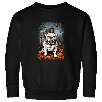 Discover Bulldog Bewitchment: Pumpkin Paws and Bat Barks fo Sweatshirts