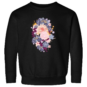 Discover Composition of water lilies, hydrangeas & succulen Sweatshirts