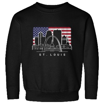 Discover St. Louis Missouri American Flag Sweatshirts