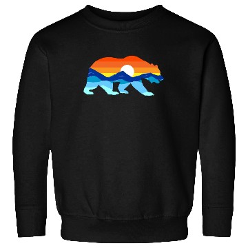 Discover Camping Hiking Retro Mountains Outdoors Camp Bear Sweatshirts