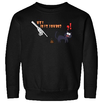 Discover Funny Halloween Skeleton and Cat Sweatshirts