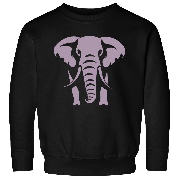 Discover Elephant Silhouette White Logo Sweatshirts