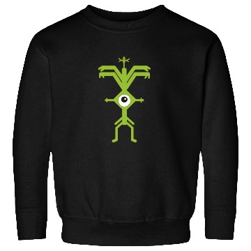 Discover Psychedelic Man Logo green Sweatshirts