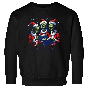 Discover Alien Christmas Carolers Sweatshirts