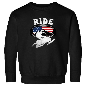 Discover Snowmobile RIDE Snowmobiling Winter Sweatshirts
