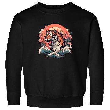 Discover Tokyo Asia 80s Japanese Retro Tiger Sweatshirts