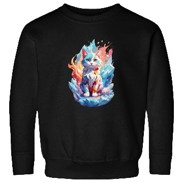 Discover Cute Crystal Fantasy Cat Design Sweatshirts