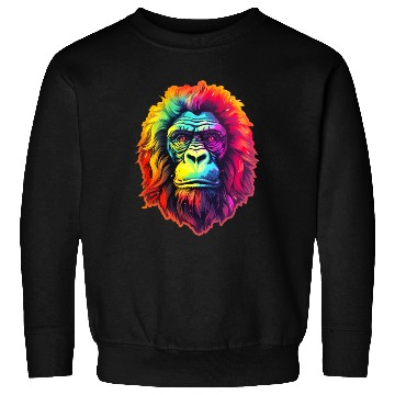 Discover Gorilla Chic in Vibrant Psychedelic Zoo Sweatshirts
