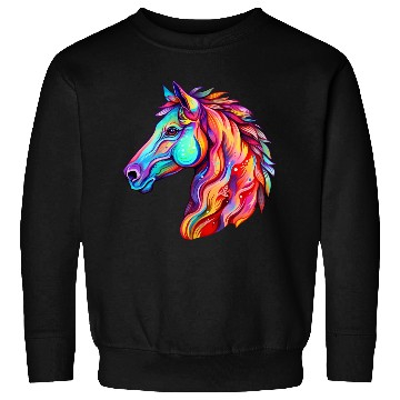 Discover Psychedelic Horse Head Gallop Equine Equestrian Sweatshirts