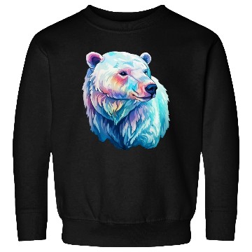 Discover Polar Bear Roar in Winter Wonderland Watercolor Sweatshirts