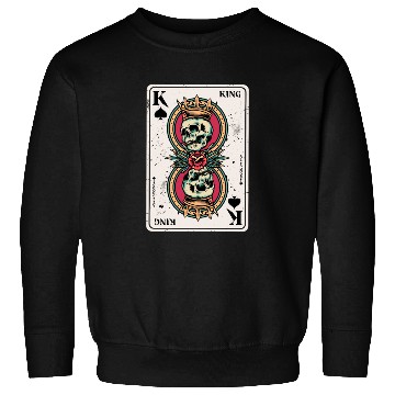 Discover King on Spades Horror Halloween Card Game Creepy Sweatshirts