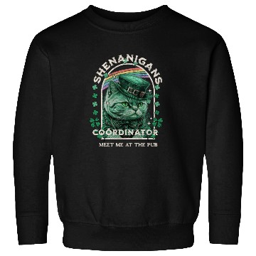 Discover Funny Irish Beer Loving Cat Sweatshirts