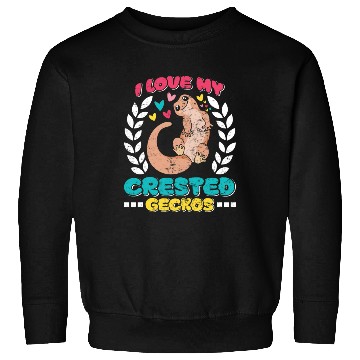Discover Reptile Lover Lizard Collector Crestie Crested Sweatshirts