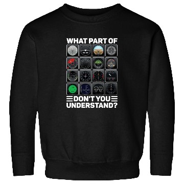 Discover Airline Aircraft Airplane Instruments Indicators Sweatshirts