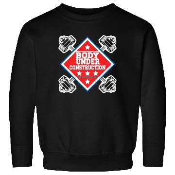 Discover Body Under Construction Gym Workout Sweatshirts