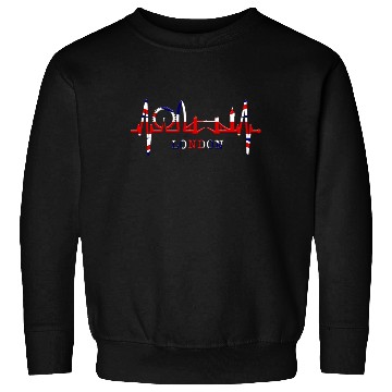 Discover London Skyline Heartbeat England Fan Lover UK Gift Sweatshirts
