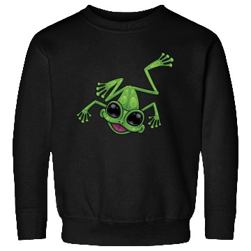 Discover Happy Green Tree Frog Sweatshirts
