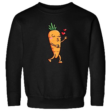Discover Carrot Emoticon Vegetable Vegan Vegetarian Sweatshirts