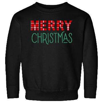 Discover Merry Christmas Plaid Classic Holiday Style Sweatshirts
