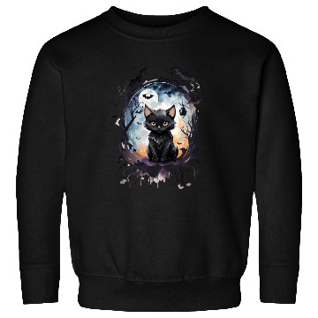 Discover "Bat-Kissed Kitten" Sweatshirts