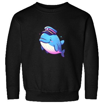 Discover Whale Sailor Cap Boat Captain Cap Boating Whale Sweatshirts