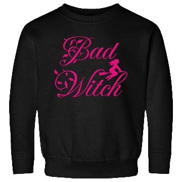 Discover bad witch; Halloween; cute; pink; witches Sweatshirts