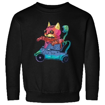 Discover Robot Cat Driver Cat Lover Sweatshirts