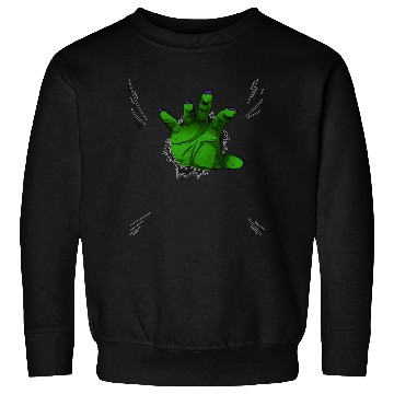 Discover Halloween Green Hand Sweatshirts