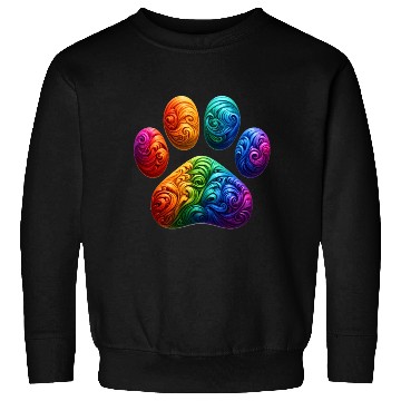 Discover Colorful Paw Prints Edition Sweatshirts