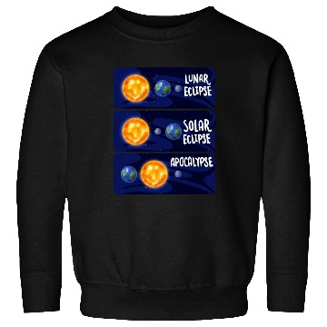 Discover Lunar Eclipse Solar Apocalypse Astrology Science Sweatshirts