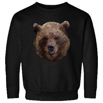 Discover Polygonal brown bear triangular shape low poly art Sweatshirts