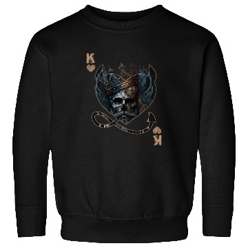 Discover Heart King Playing Card Halloween Gothic Fan Sweatshirts