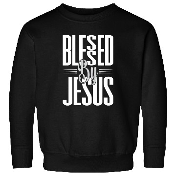 Discover Blessed By Jesus Love Jesus Christian Christmas Sweatshirts