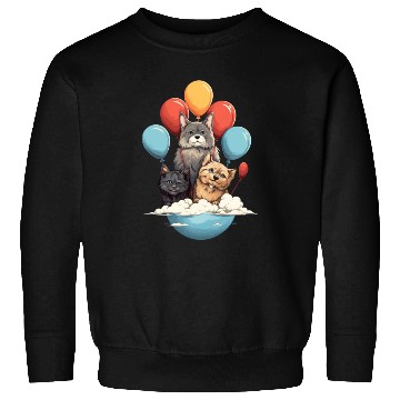 Discover Cats, Dogs & Balloons Sweatshirts