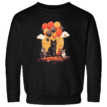 Discover Cats, Dogs & Balloons Sweatshirts