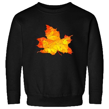 Discover Polygonal Autumn Maple Tree Leaf Poly Art Sweatshirts