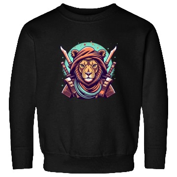 Discover Artistic lion ninja warrior Sweatshirts