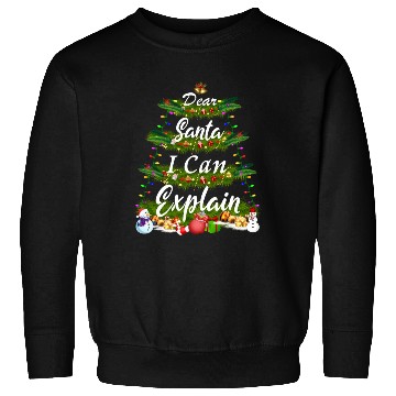 Discover Dear Santa, I Can Explain - Christmas Tree Sweatshirts