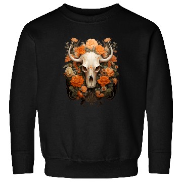 Discover Vintage Bohemian Sugar Skull Bloom Sweatshirts