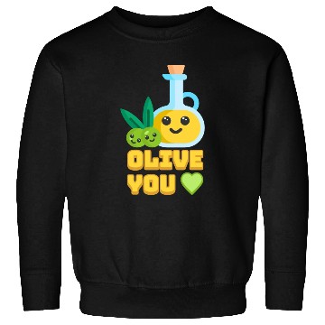 Discover Olive You! Cute Olive I Love You Cartoon Sweatshirts