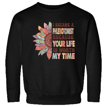 Discover Phlebotomist Rainbow Leopard Print Face Sweatshirts