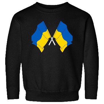 Discover Two flags of Ukraine crossed Sweatshirts