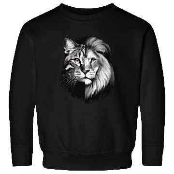 Discover cat half lion design art Sweatshirts