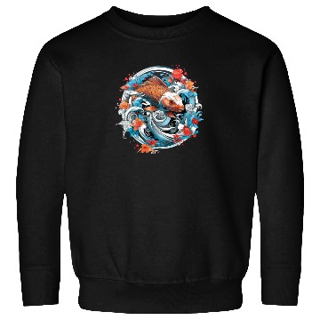 Discover Koi Fish Koi Carp Japanese Koi Garden-Pond Koi Sweatshirts