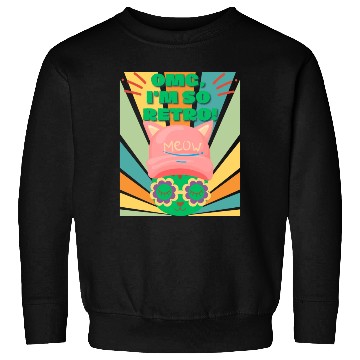 Discover Omg I'm So Retro Cool Cat Sweatshirts