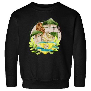 Discover Green and Brown Mushrooms Sweatshirts