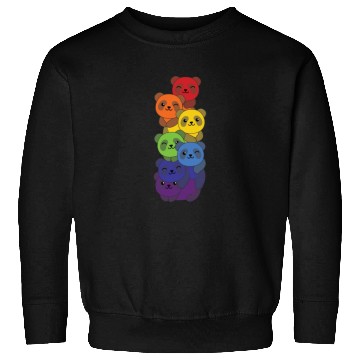 Discover Rainbow Flag Pride Lgbtq Cute Panda Stack Sweatshirts